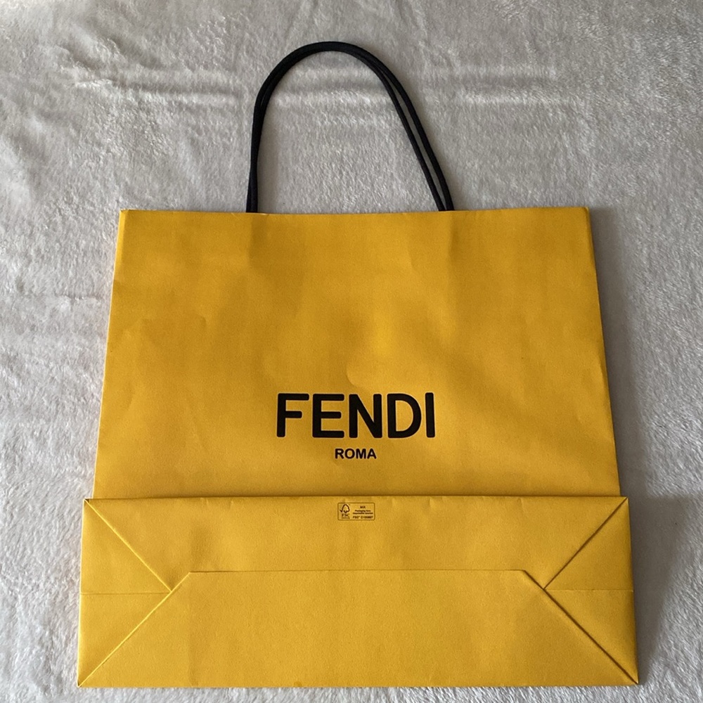 Fendi Paper Shopping Bag With Ribbon String - image 6